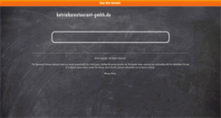 Desktop Screenshot of betriebsrestaurant-gmbh.de